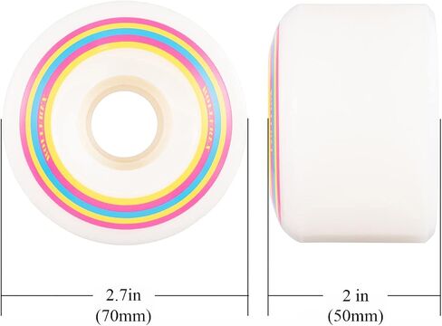 Lollipop Boardwalk 76A 70mm Longboard Wheels, 4-Pack (w/Bearings, Spacers and Washers) in Saudi Arabia