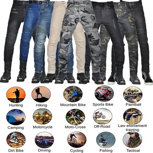 Motorcycle Pants Aramid Lined Motorcycle Riding Trousers Motorcycle Gear for All Seasons in Saudi Arabia