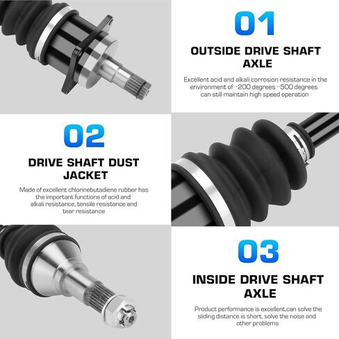 Front Left CV Axle for Can-Am Outlander Max 400/450/500/570/650/850/1000, Renegade 500/570/800/850/1000, 2013-2018, Replace for 705400510, 705400659, 1 Front Axle in Saudi Arabia