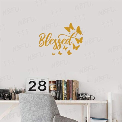 Blessed Butterflies Christian 2 (White) (Set Of 2) Premium Waterproof Vinyl Decal Stickers For Laptop Phone Helmet Car Window Bumper Mug Tuber Cup Door Wall Decoration in Saudi Arabia