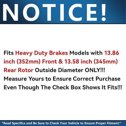 Detroit Axle - مجموعة الفرامل لعام 2013-2019 Ford Explorer Flex Taurus Lincon MKT MKS 13.86''Inch Front & 13.58 '' بوصة خلفية متداول في المقام الأول 2014 2014 2015 2017 2018 وسادات السيراميك in Saudi Arabia