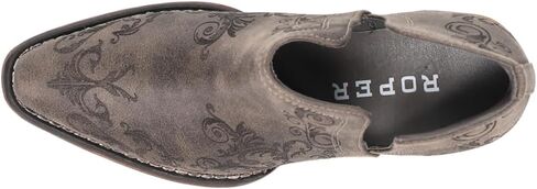 Roper Women's Ava Lace Western Boot, Tan, 11 in Saudi Arabia