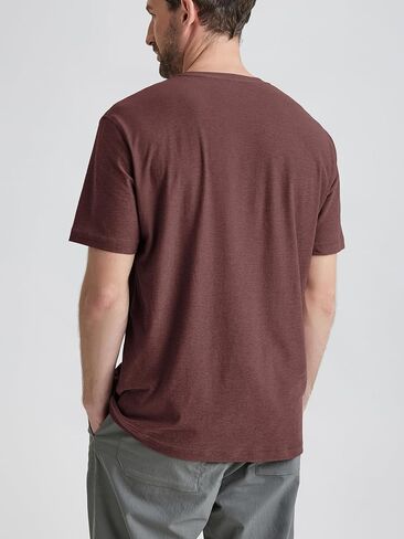 تي شيرت أداء Ododos للرجال - Tee Stratum Tech Tee ، فتيل رطوبة ناعمة UPF 50+ من قميص اللياقة in Kuwait