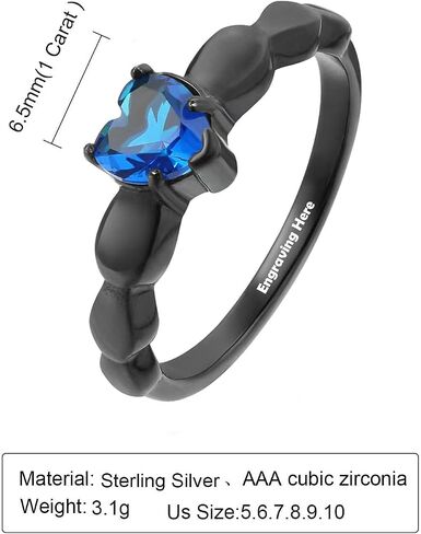 Engrave Couples Jewelry Custom Matching Promise Engagement Rings for Him and Her Mens Wedding Bands Tungsten Personalized Valentine Day Gift for Women,with Heart Shaped Proposal Box,Size 5-13 in Saudi Arabia