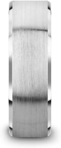 Mens Titanium Center Center Center Flated Wedding Ring - Fited Bleveled Comfor in Saudi Arabia