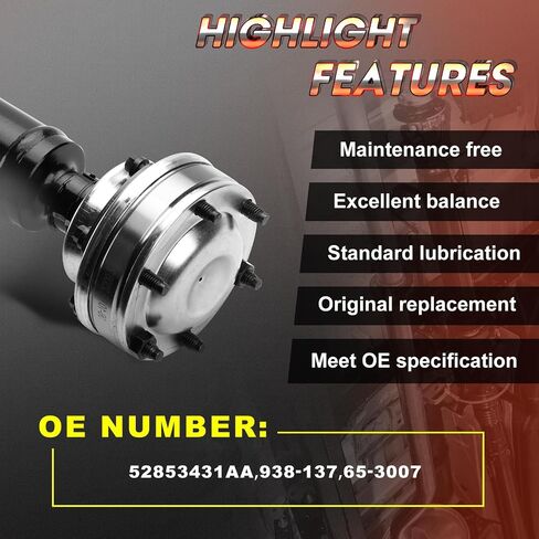 Front Complete Drive Sways [Tommoratic Transmission] Fit for 2007 2008 2009 2010 Jeep Commander ، 2007-2010 Grand Cherokee ، Prop Sheaft Drivway Assembly Reply# 52853431aa in Saudi Arabia