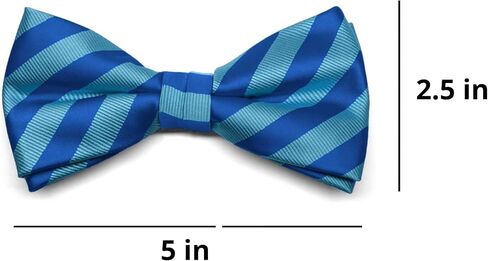 tiemart Pre-Tied Adjustable Formal Striped Bow Tie in Saudi Arabia