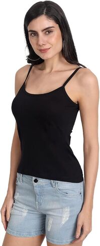 AKIDO Women's Camisole Tank Top-Breathable Cotton Stretch Ribbed Comfortable Tank Tops for Women in Saudi Arabia