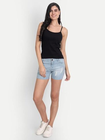 AKIDO Women's Camisole Tank Top-Breathable Cotton Stretch Ribbed Comfortable Tank Tops for Women in Saudi Arabia