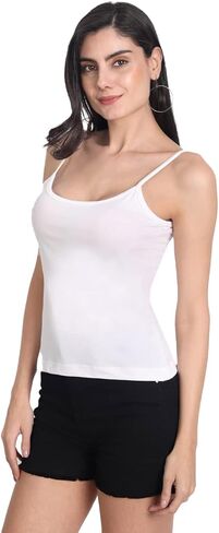 AKIDO Women's Camisole Tank Top-Breathable Cotton Stretch Ribbed Comfortable Tank Tops for Women in Saudi Arabia