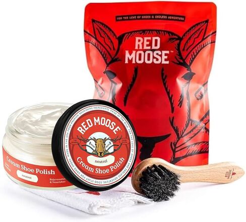مجموعة تنظيف الأحذية/الأحذية من RED MOOSE مكونة من 3 قطع سهلة الاستخدام باللون الأسود - تلميع وفرشاة وقماش in Kuwait