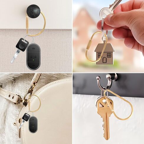 3pcs brass bract lock keychain ، heavice car key key key منظم الذهب carabiner clickain clip simple style brass key aring in Saudi Arabia