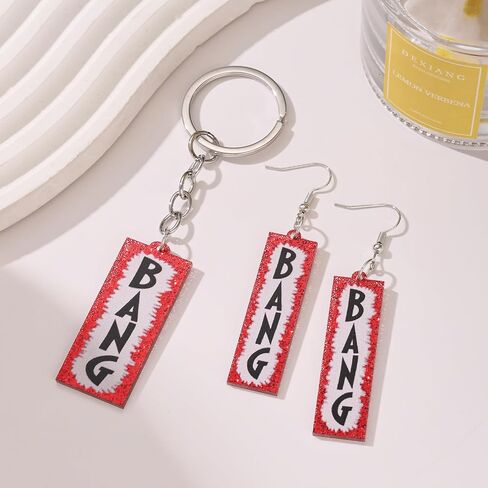 Western Keychain Earrings Western Cowboy Keychain Earrings for Fans Party Dress Outfit Merch Jewelry Gifts in Saudi Arabia
