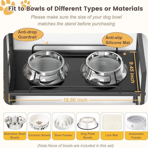 Elevated Dog Bowls with 2 Feeding Stations, Raised Dog Bowl Stand with Dog Toy Bin Basket for Dog Food&Water Bowl, Lifted Dog Bowl Holder with Pet Storage Organizer for Large Medium Small Dogs in Saudi Arabia