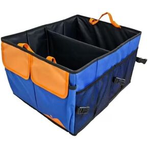 Car Trunk Organizer,54L Large Capacity Foldable Car Organizer and Storage with Leakproof Base，2 Compartments, Suitable for Car Sedan, SUV (Large) in Kuwait