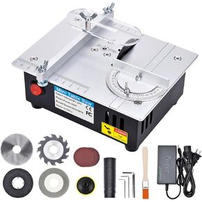 منشار طاولة صغير S6، منشار طاولة متعدد الوظائف، منشار طاولة صغير للحرف اليدوية، مزود طاقة قابل للتعديل بسبع سرعات، سرعة القطع وزاوية قابلة للتعديل لقطع الخشب والبلاستيك والأكريليك in Kuwait