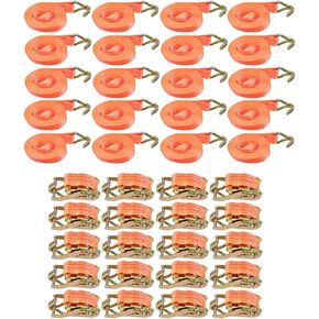 FindMall 20pcs 1.5 × 15 أحزمة Ratchet أحزمة التعادل 4000 رطل حزام شحن الشحن in Kuwait