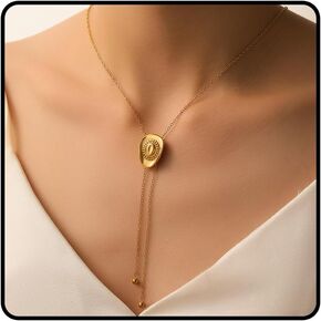 Western Cowgirl Hat Necklace for Women Dainty Bolo Tie Cowboy Necklace Long Gold Y Shaped Neck Chain Trendy Country Concert Jewelry Cowboy Carter Outfit Accessories in Saudi Arabia