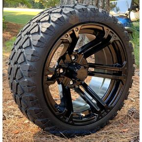 14 "Terminator Gloss Black Wheels and Stinger 20x8.5-14 in Kuwait