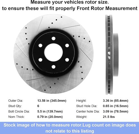 Rear Brake Rotors and Pads for 2007-2013 Chevy Silverado 1500/Avalanche/GMC Sierra 1500, 2007-2014 GMC Yukon/Chevy Tahoe/Suburban 1500/Cadillac Escalade/Escalade ESV EXT in Saudi Arabia