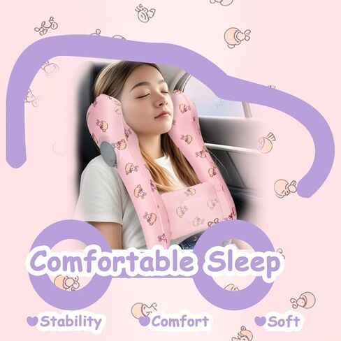 وسادة رقبة سفر قابلة للنفخ للأطفال ، وسادة سفر سريعة ، مفتولة ، كرتون ، وسادة سفر للبنين والبنات ، وسادة رقبة مريحة للنوم في الطائرات والسيارات والقطارات - تتراوح أعمارهم بين 6 سنوات وأقل من 165 رطلاً in Kuwait