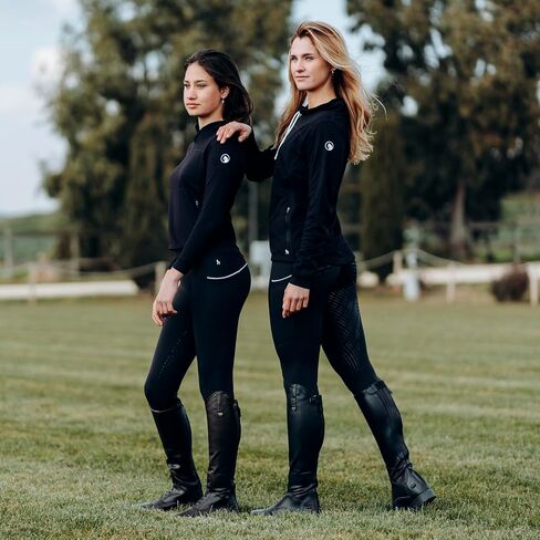 HORZE Nicki Women's High Waist Breathable Full Seat Riding Tights with Phone Pockets in Saudi Arabia