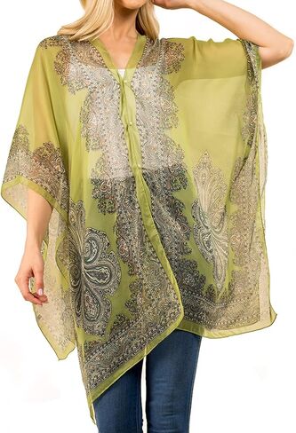 Chiffon Cover-up Sarong and Sun Protective Kimono Shawl in Kuwait
