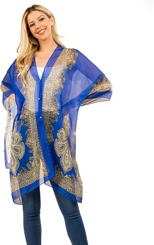 Chiffon Cover-up Sarong and Sun Protective Kimono Shawl in Kuwait