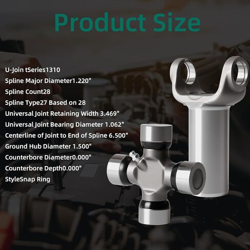 5-153X & 2-3-8251X U-Joint Slip Yoke Kit, Universal Joint 1310 Series with Outside Snap Ring (OSR) & Transmission Slip Yoke in Saudi Arabia