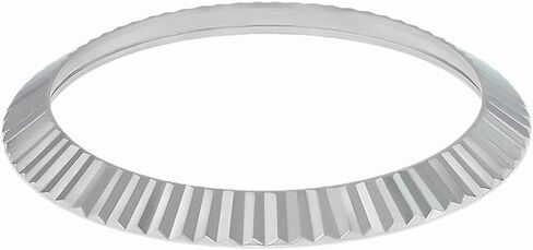Ewatchparts 18K Real White Gold Watch Fluted Bezel Compatible With Rolex Datejust 41mm 126300, 126334 in Saudi Arabia