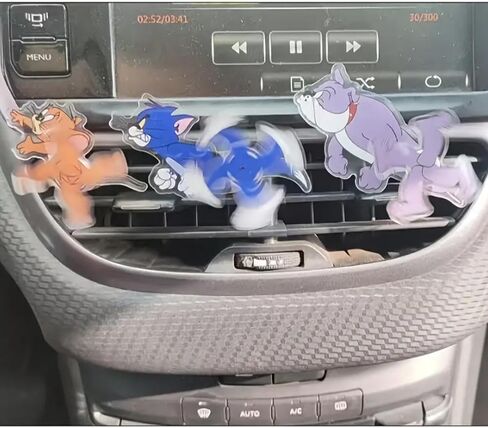 Jerry Car Air Vent Clip - Spinners لطيف Jerry و Mouse Design ، يتحركون مع تدفق الهواء - الديكور الداخلي للسيارات للنساء والرجال (3pcs) in Saudi Arabia