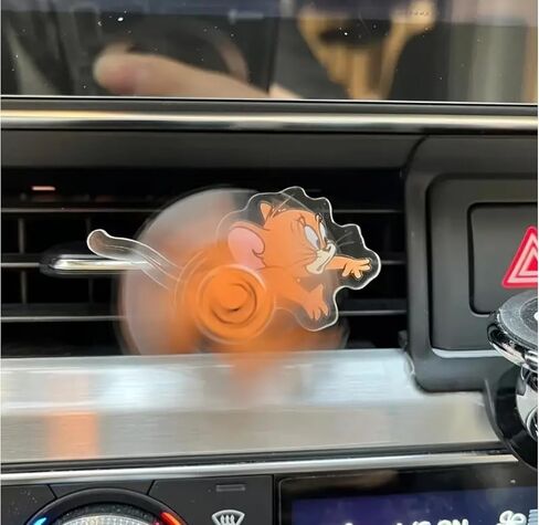 Jerry Car Air Vent Clip - Spinners لطيف Jerry و Mouse Design ، يتحركون مع تدفق الهواء - الديكور الداخلي للسيارات للنساء والرجال (3pcs) in Saudi Arabia