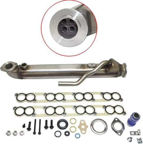 Garage-Pro EGR Cooler Kit Compatible with 2004-2005 Ford Excursion, Fits 2004-2005 Ford E-350 Club Wagon, Fits 2004-2010 Ford E-350 Super Duty with Straight Tube Core, From 9/22/03 in Saudi Arabia