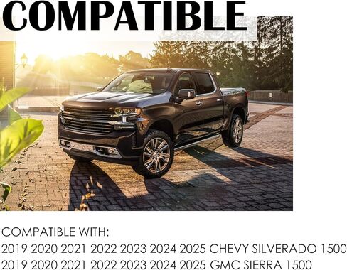 Left and Right Side Mirror Cap Cover Trim Compatible With 2019-2025 Chevy Silverado 1500 GMC Sierra 1500 Side Outer Rearview Wing Mirror Cap Exterior Accessories Chrome in Saudi Arabia