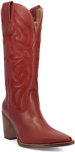Dingo Womens Hensley Snip Toe Bress Buts Mid Calf Mid Heel 2-3 " - Black in Saudi Arabia