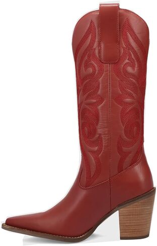 Dingo Womens Hensley Snip Toe Bress Buts Mid Calf Mid Heel 2-3 " - Black in Saudi Arabia