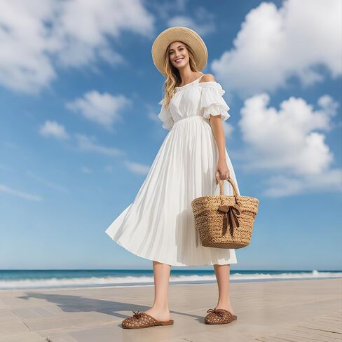 Women's Mesh Mules Breathable Slip-On Net Flats Lightweight Mesh Ballet Flats for Women for Casual Or Indoor Wear in Kuwait