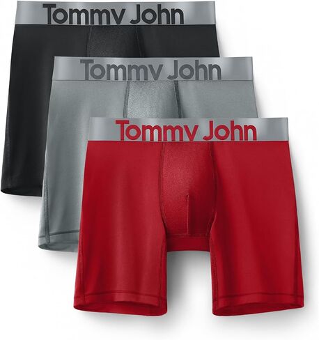 Tommy John Men's Sport Micro 6" Mid-Length Boxer Brief Underwear, 3-Pack in Saudi Arabia