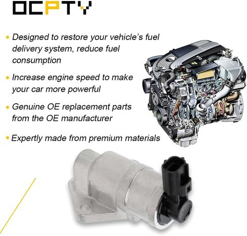 OCPTY IDLE CONTROL VALVE FIT 2003-2007 for Ford for Focus | 2001-2011 for Ford for Ranger 1S7Z9F715AA 1F2020660 AC504T 4J1066 2173401 1S7G9F715AD in Kuwait