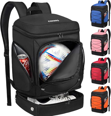 Soccer Backpack,Soccer Bag with Ball Holder, Includes Separate Cleat Shoe and Ball Compartment Sport Equipment Bags Fit Basketball Volleyball Football in Saudi Arabia