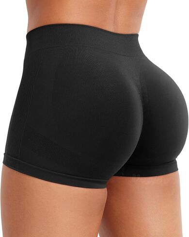 Voyjoy Women Impact Shorts 2.5 "Low Rise Hidden Scrunch Lutting Seamless تمرين صالة رياضية تشغيل راكب الدراجة النارية الساخنة in Kuwait