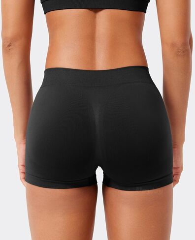 Voyjoy Women Impact Shorts 2.5 "Low Rise Hidden Scrunch Lutting Seamless تمرين صالة رياضية تشغيل راكب الدراجة النارية الساخنة in Kuwait