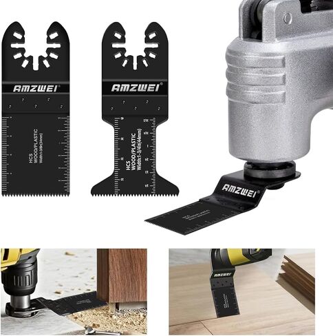 100Pcs Multi Tool Blades, Titanium and HCS Professional Oscillating Saw Blades for Wood Plastic Metal, Curved Edge Oscillating Tool Blades Fit for Dewalt, Milwaukee, Makita, Ryobi, Rockwell in Saudi Arabia