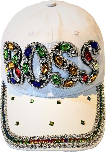 Popfizzy Bling Thelma Hat for Women, Rhinestone Baseball Cap, Bestie Gifts, Best Friend Apparel, Black Ball Cap with Diamonds in Saudi Arabia