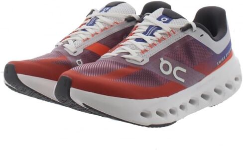 On Men's Cloudsurfer Trail Waterproof Running Shoes Sneakers (Mauve - Flame, 12 US) in Saudi Arabia