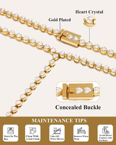 Lariat Necklace for Women,Heart Diamond Long Necklaces 14K Gold Plated Y-Shaped Necklace Luxury Costume Jewelry for Women in Saudi Arabia