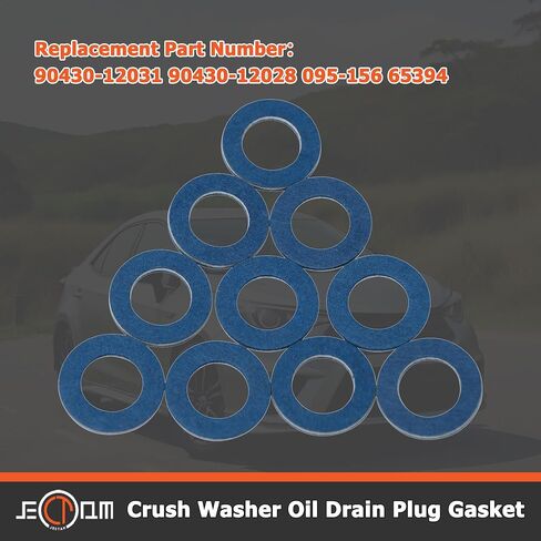 90430-12031 10 PCS Crush Washer Dial Drip Plug Gasket Crush Gasher متوافق مع قابس زيت Toyota lexus scion من الألومنيوم in Saudi Arabia