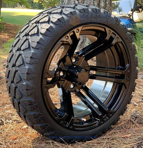 14 "Terminator Gloss Black Wheels and Stinger 20x8.5-14 in Kuwait