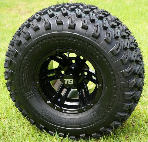 10 "Bulldog Black Wheels و 22x11-10 All Terrain Golf Cart - مجموعة من 4 in Kuwait