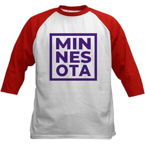 CafePress Minnesota Pride Native Cool Men Wo Baseball Jersey Kids Cotton Baseball Jersey, 3/4 Raglan Sleeve Shirt in Kuwait